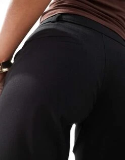 Bershka Petite Straight Leg Tailored Trousers In Black For Women -Chic Maze Sales 207324754 4