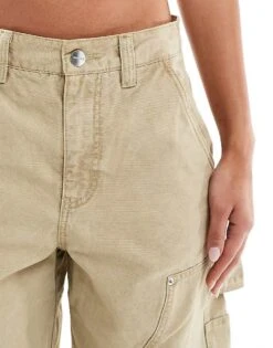 Bershka Carpenter Trousers In Brown For Women -Chic Maze Sales 207324775 4