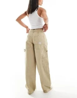 Bershka Carpenter Trousers In Brown For Women -Chic Maze Sales 207324775 5