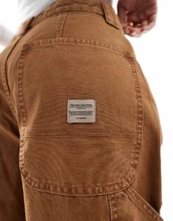 Bershka Carpenter Trousers In Sand For Women -Chic Maze Sales 207409221 4