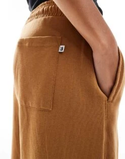 Bershka Cuffed Joggers In Tan For Women Brown -Chic Maze Sales 207409276 4