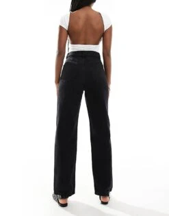 Bershka Comfort Fit Mom Jean In Black For Women -Chic Maze Sales 207413280 3