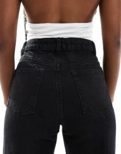 Bershka Comfort Fit Mom Jean In Black For Women -Chic Maze Sales 207413280 4