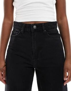Bershka Comfort Fit Mom Jean In Black For Women -Chic Maze Sales 207413280 5