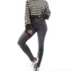 Bershka High Waist Skinny Jeans In Washed Dark Grey For Women -Chic Maze Sales 207444046 1 grey