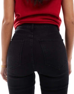Bershka Petite High Waist Skinny Jean In Black For Women -Chic Maze Sales 207446434 4