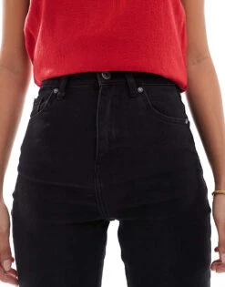 Bershka Petite High Waist Skinny Jean In Black For Women -Chic Maze Sales 207446434 5