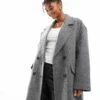 Bershka Slouchy Tailored Coat In Grey For Women -Chic Maze Sales 207473591 1 grey