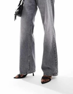 Bershka Strappy Kitten Heeled Sandals In Black For Women -Chic Maze Sales 207491950 4