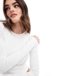 Bershka Long Sleeve Baby Tee Two Pack In Black And White For Women -Chic Maze Sales 207506859 4