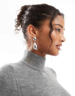 Bershka High Neck Jumper In Grey For Women -Chic Maze Sales 207564216 3