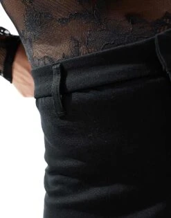 Bershka Wide Leg Tailored Trousers In Black For Women -Chic Maze Sales 207565343 3