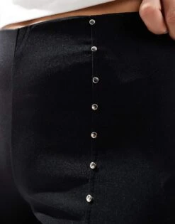 Bershka Bengaline Flared Trousers In Black For Women -Chic Maze Sales 207574488 3