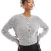 Bershka Chunky Cardigan In Grey For Women -Chic Maze Sales 207590866 1 grey