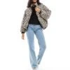 Bershka Reversible Padded Jacket In Black & Leopard Print For Women -Chic Maze Sales 207621906 1 leopard