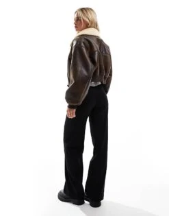 Bershka Petite Tailored Trouser In Black For Women -Chic Maze Sales 207647892 2