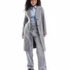 Bershka Oversized Tailored Coat In Grey For Women -Chic Maze Sales 207789324 1 grey