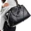 Bershka Chain Detail Shoulder Bag In Patent Black For Women -Chic Maze Sales 207874391 1 black