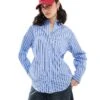 Bershka Oversized Shirt In Blue Pinstripe For Women -Chic Maze Sales 207963350 1 blue