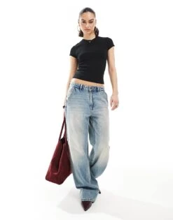 Bershka 2 Pack Short Sleeve Baby Tee In Black & White For Women Multi -Chic Maze Sales 208056749 4