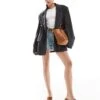 Bershka Oversized Blazer In Dark Grey For Women -Chic Maze Sales 208139004 1 grey