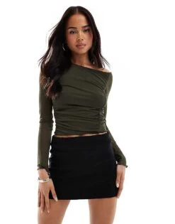 Bershka Tailored Skort In Black For Women