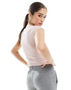 Bershka V-neck Baby Tee In Pink For Women -Chic Maze Sales 208142204 4