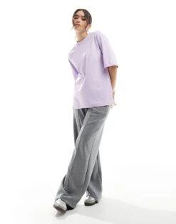 Bershka Oversized Boyfriend T-shirt In Lilac For Women -Chic Maze Sales 208142210 2
