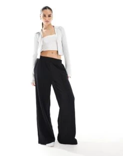 Bershka Soft Touch Zip-up Hoodie In Light Grey For Women -Chic Maze Sales 208142240 4