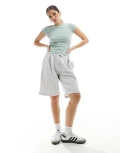 Bershka Baby Tee In Pale Green For Women -Chic Maze Sales 208154736 4