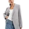 Bershka Mansy Oversized Blazer In Light Grey For Women -Chic Maze Sales 208154884 1 lightgrey