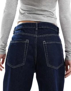 Bershka Baggy Wide Leg Jeans In Indigo Wash For Women Grey -Chic Maze Sales 208154907 4