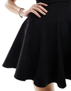 Bershka Pleated Tailored Mini Dress In Black For Women -Chic Maze Sales 208155145 3