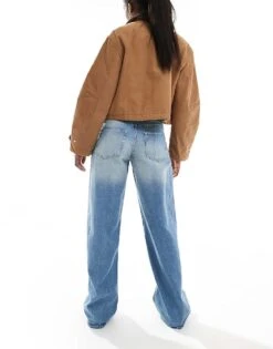 Bershka Baggy Wide Leg Jeans In Light Blue For Women -Chic Maze Sales 208155185 3