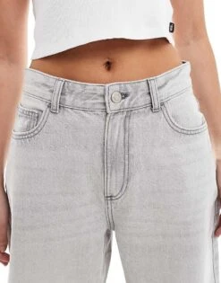 Bershka Wide Balloon Leg Jeans In Light Grey For Women -Chic Maze Sales 208155285 5