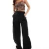 Bershka Balloon Leg Wide Leg Joggers In Black For Women -Chic Maze Sales 208223146 1 black