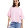 Bershka Boxy Fit Oversized Tee In Pink For Women -Chic Maze Sales 208281241 1 pink
