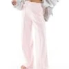 Bershka Petite Wide Leg Joggers In Pink For Women -Chic Maze Sales 208289577 1 pink