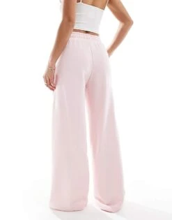 Bershka Petite Wide Leg Joggers In Pink For Women -Chic Maze Sales 208289577 4