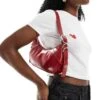 Bershka Patent Faux Leather Shoulder Bag In Red For Women -Chic Maze Sales 208300407 1 red
