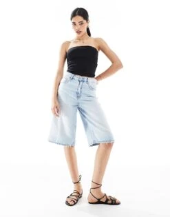 Bershka Polyamide Bandeau Top In Black For Women -Chic Maze Sales 208313673 4