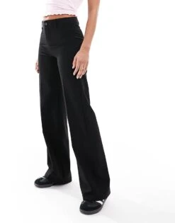 Bershka Tailored Trouser In Black For Women -Chic Maze Sales 208313740 3