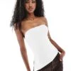 Bershka Asymetric Bandeau In White For Women -Chic Maze Sales 208313744 1 white