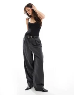 Bershka Lace Detail Bodysuit In Black For Women -Chic Maze Sales 208313965 3