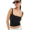 Bershka Shaping Square Neck Cami In Black For Women -Chic Maze Sales 208313998 1 black