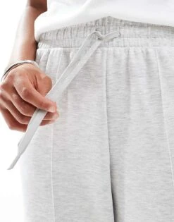 Bershka Tie Waist Wide Leg Joggers In Grey Vigo For Women -Chic Maze Sales 208319738 4