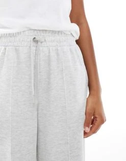 Bershka Tie Waist Wide Leg Joggers In Grey Vigo For Women -Chic Maze Sales 208319738 5