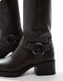 Bershka Western Riding Boots In Black For Women -Chic Maze Sales 208319757 4