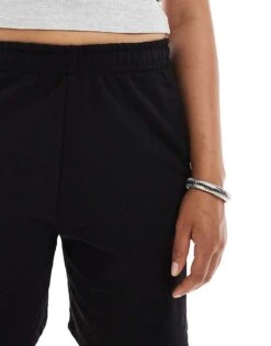 Bershka Longline Sweatshorts In Black For Women -Chic Maze Sales 208412006 3